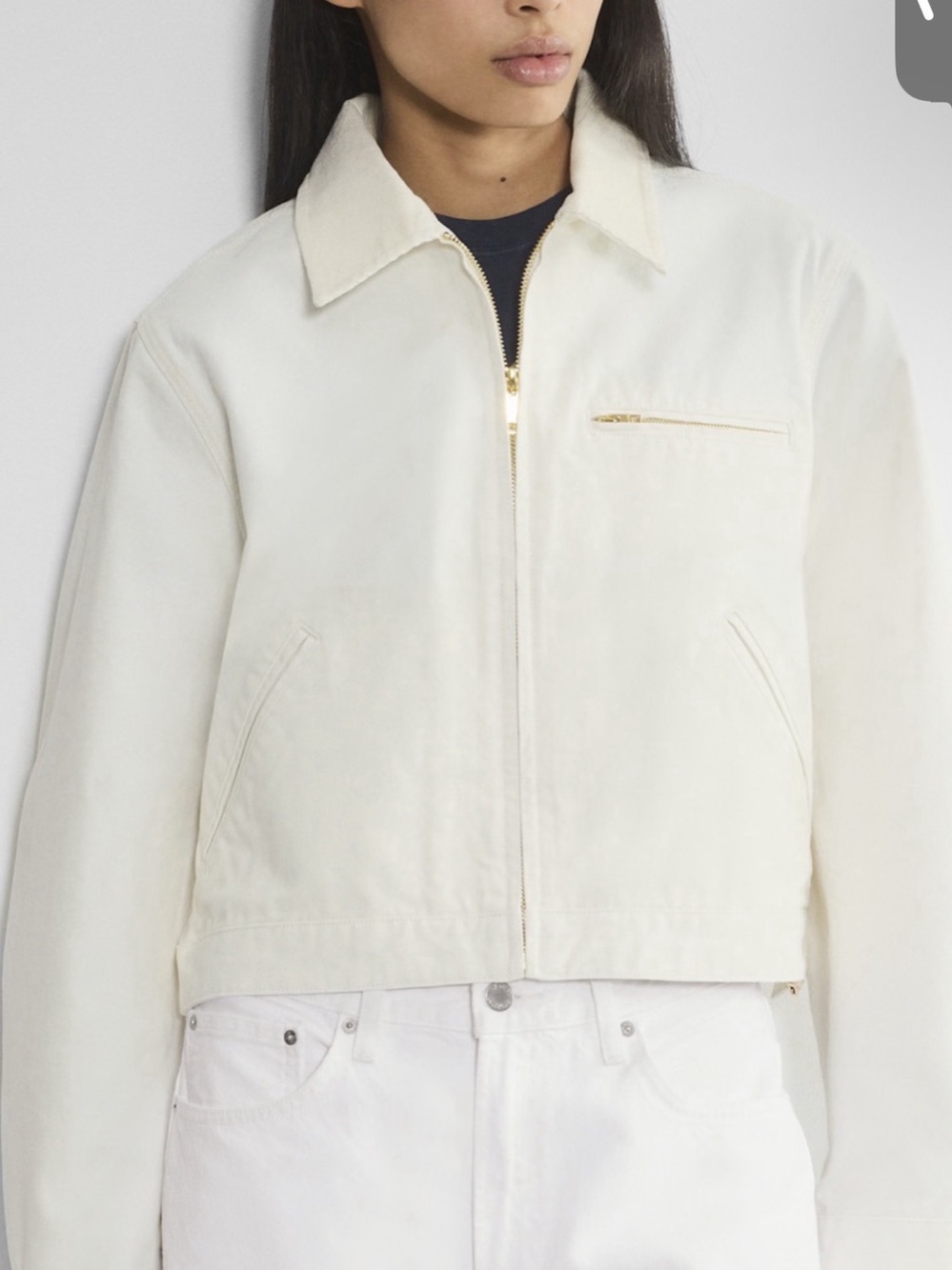 TNA Barkley Lightweight Workwear Jacket Cream Utility Jacket Medium
